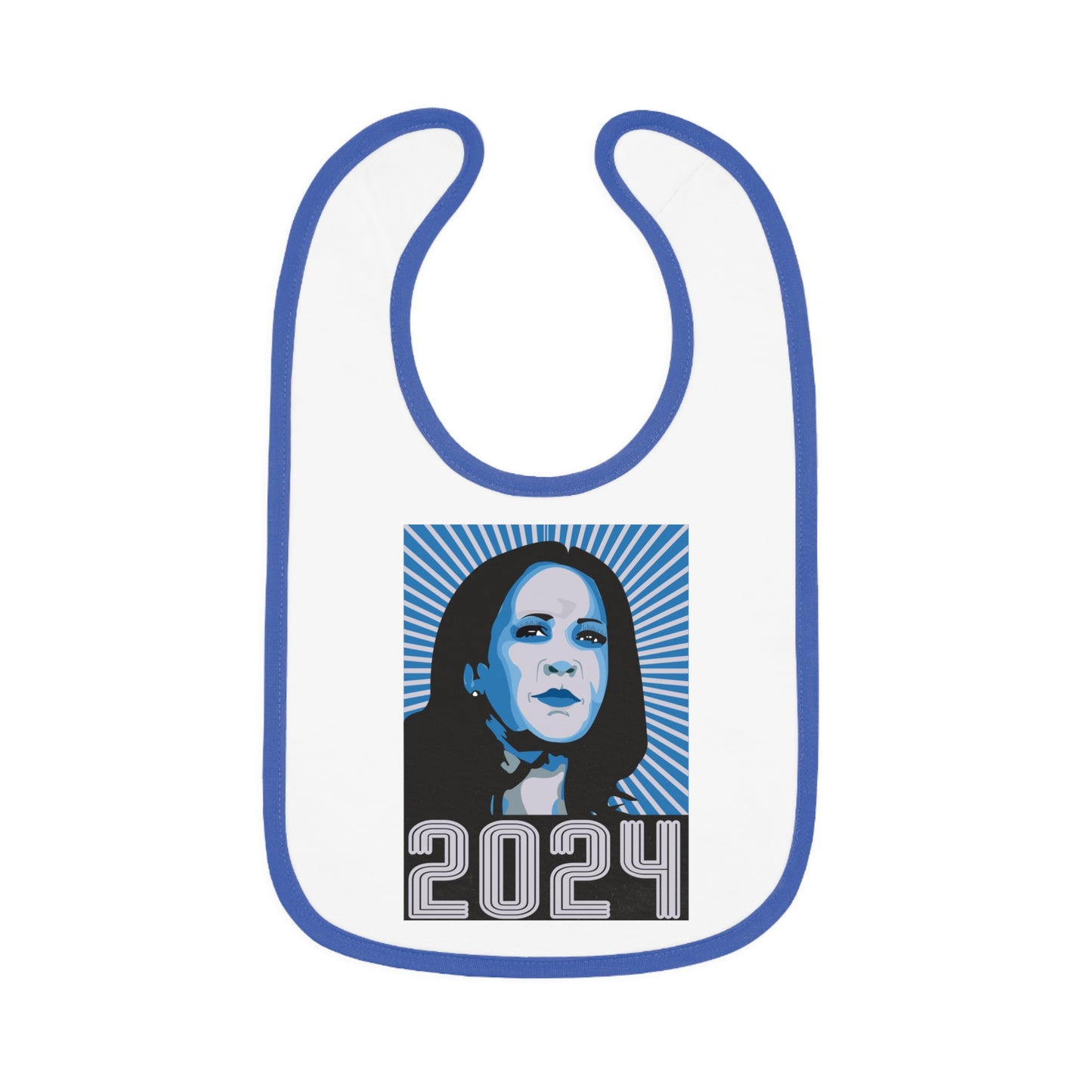 2024 Kamala Harris | Baby Contrast Trim Jersey Bib