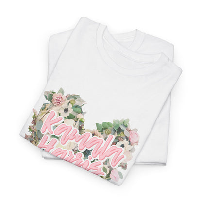 Kamala Harris Heart Flowers Arianators | Unisex Heavy Cotton Tee