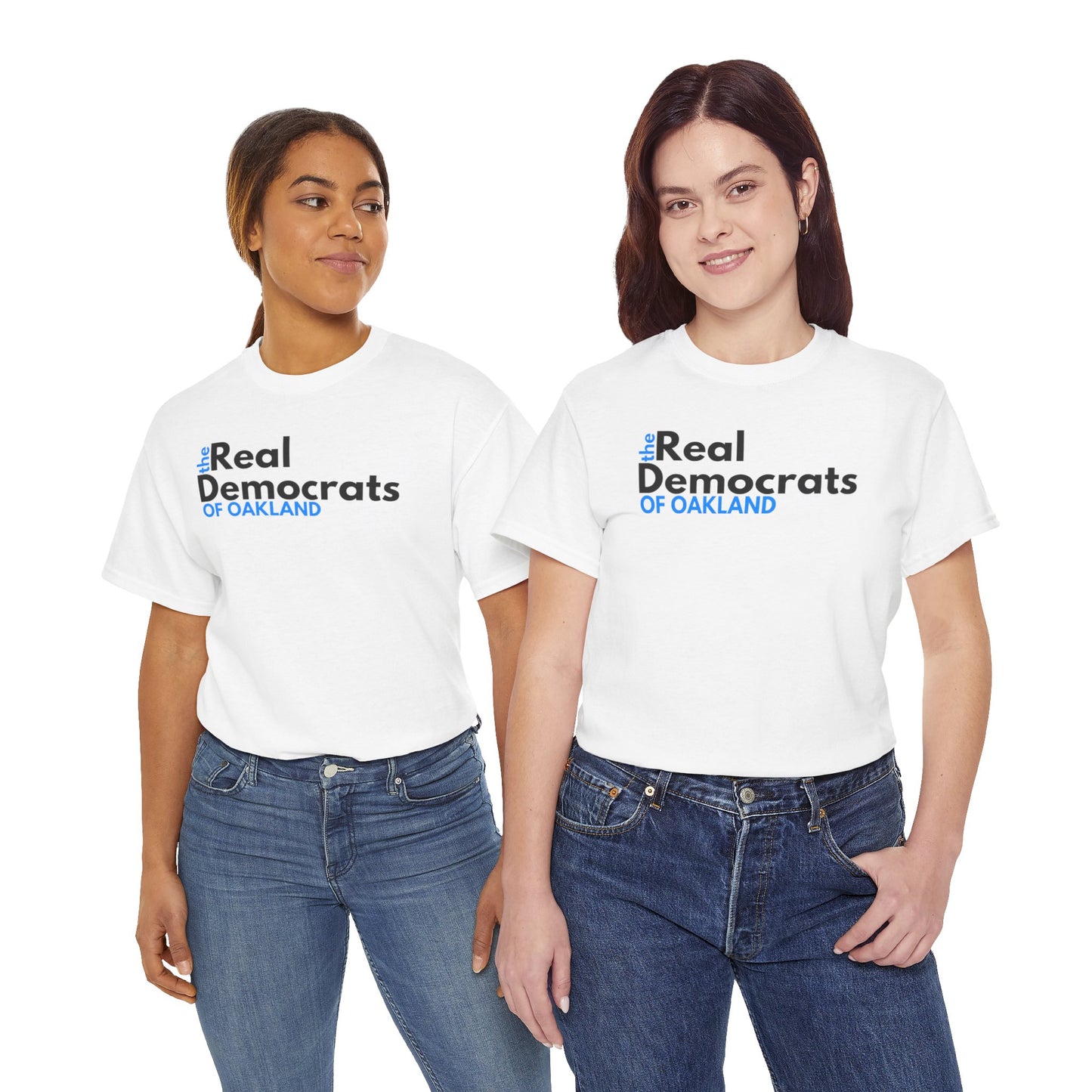 The Real Democrats of Oakland | Double Sided Unisex Heavy Cotton Tee