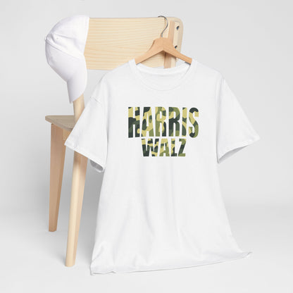 Harris Walz Camo Green | Unisex Heavy Cotton Tee