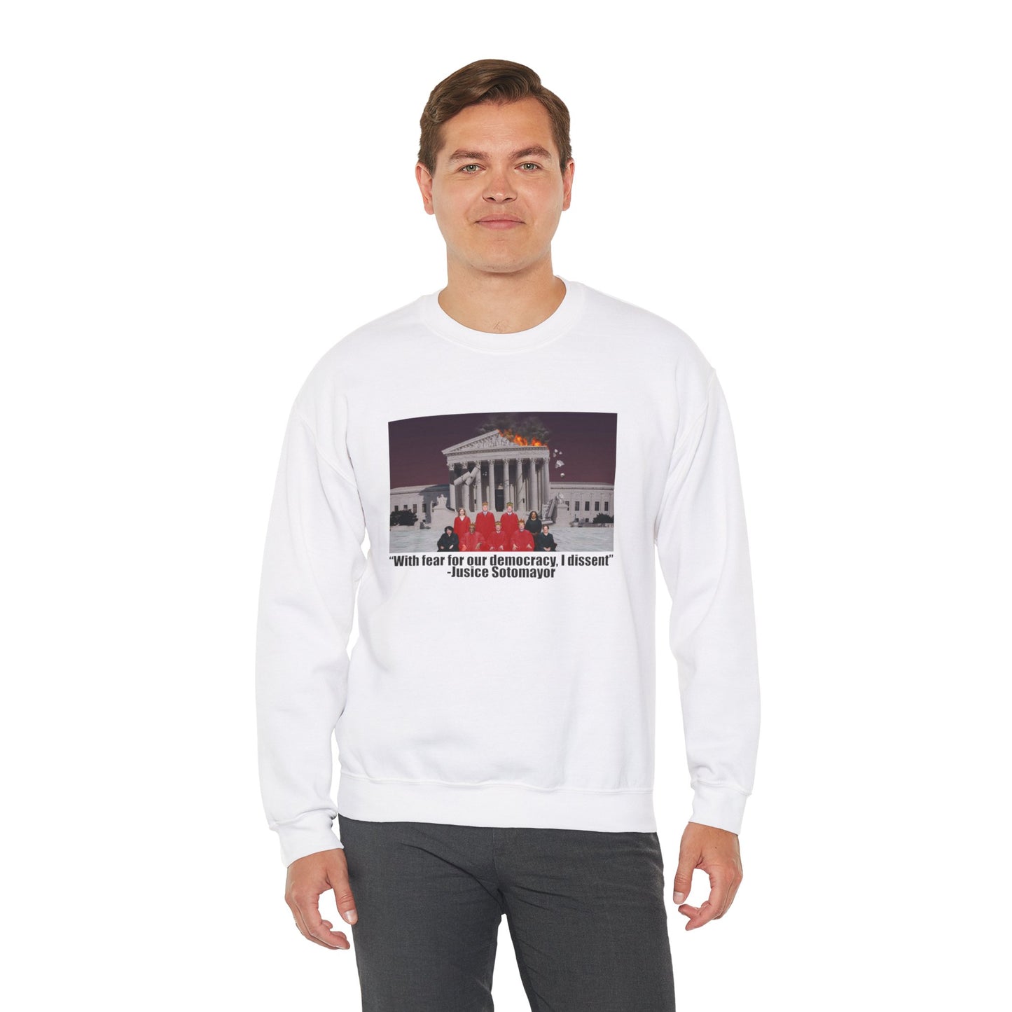 Democracy Supreme Justice | Unisex Heavy Blend™ Crewneck Sweatshirt