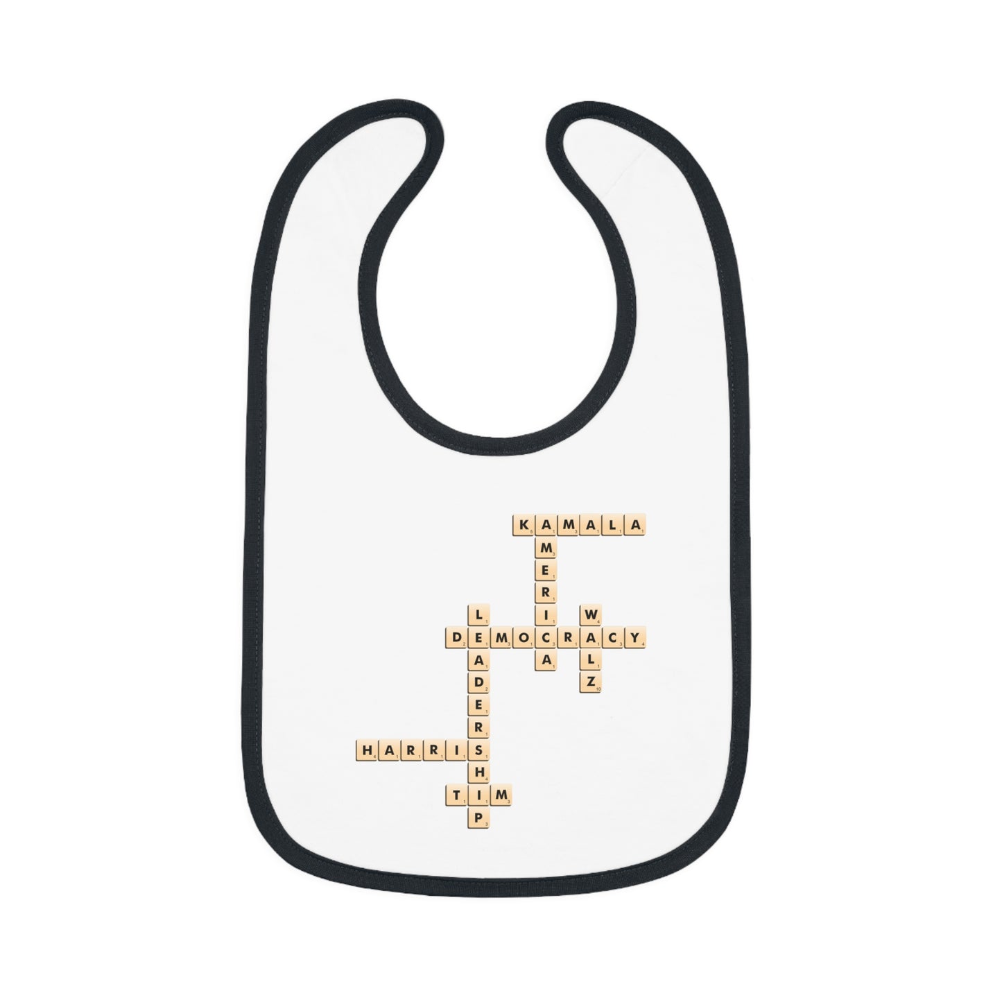 Scribble Harris Walz | Baby Contrast Trim Jersey Bib