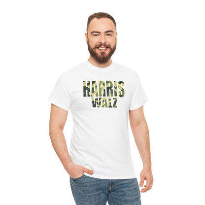 Harris Walz Camo Green | Unisex Heavy Cotton Tee