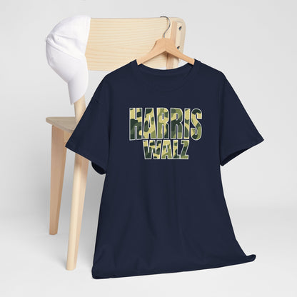 Harris Walz Camo Green | Unisex Heavy Cotton Tee