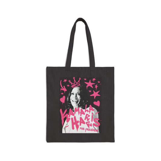 Kamala Crown Graffiti | Cotton Canvas Tote Bag