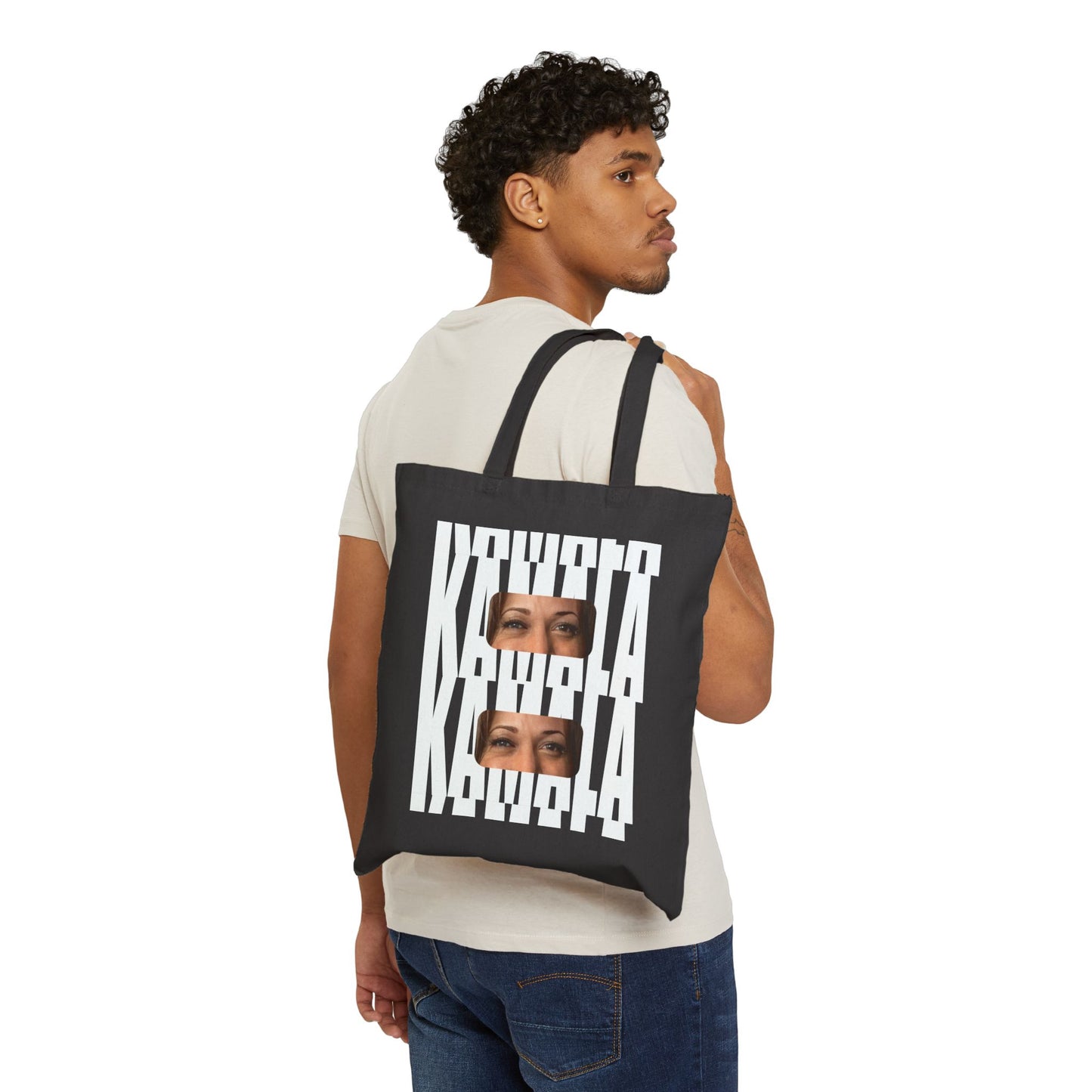 Kamala Eyes 8257 | Double Sided Cotton Canvas Tote Bag