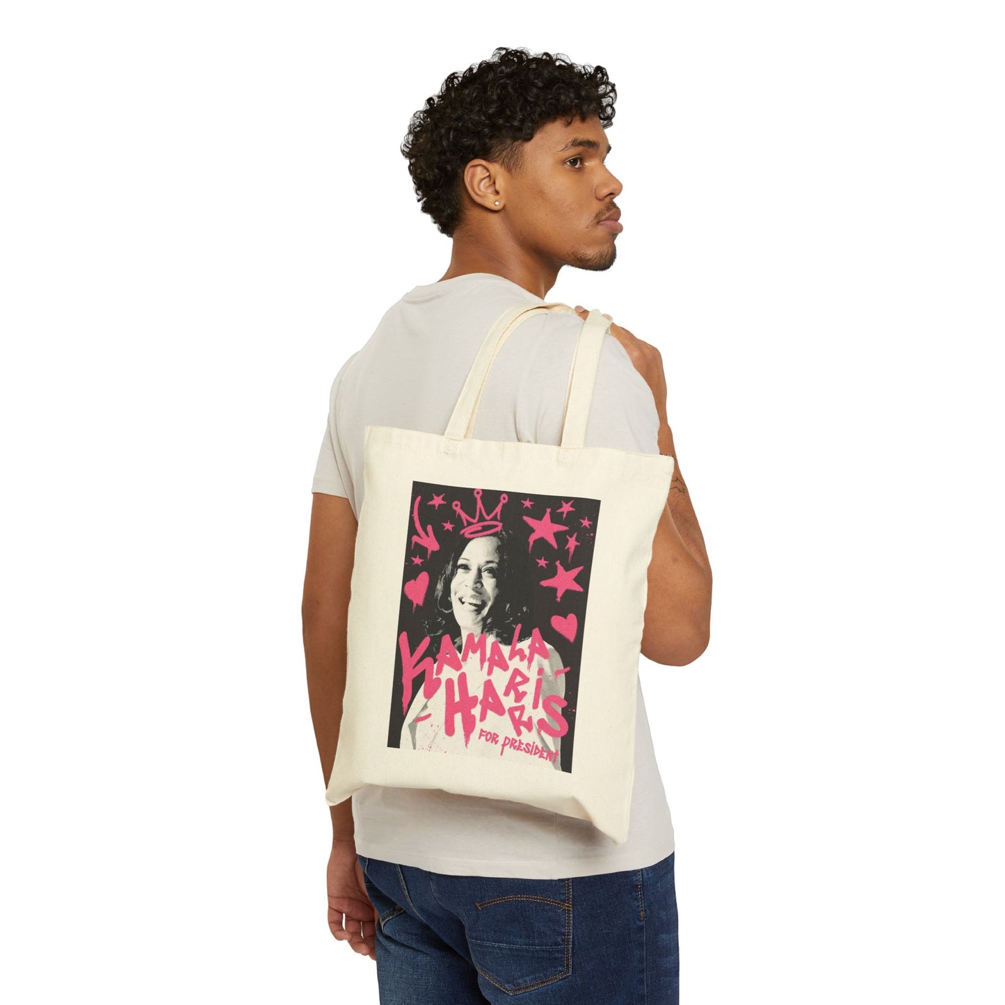 Kamala Crown Graffiti | Cotton Canvas Tote Bag