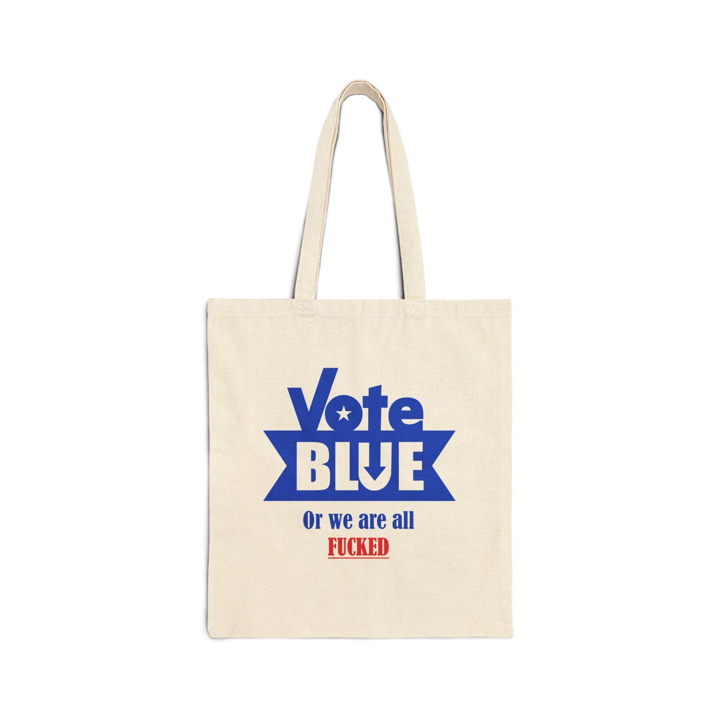 Vote Blue | Cotton Canvas Tote Bag