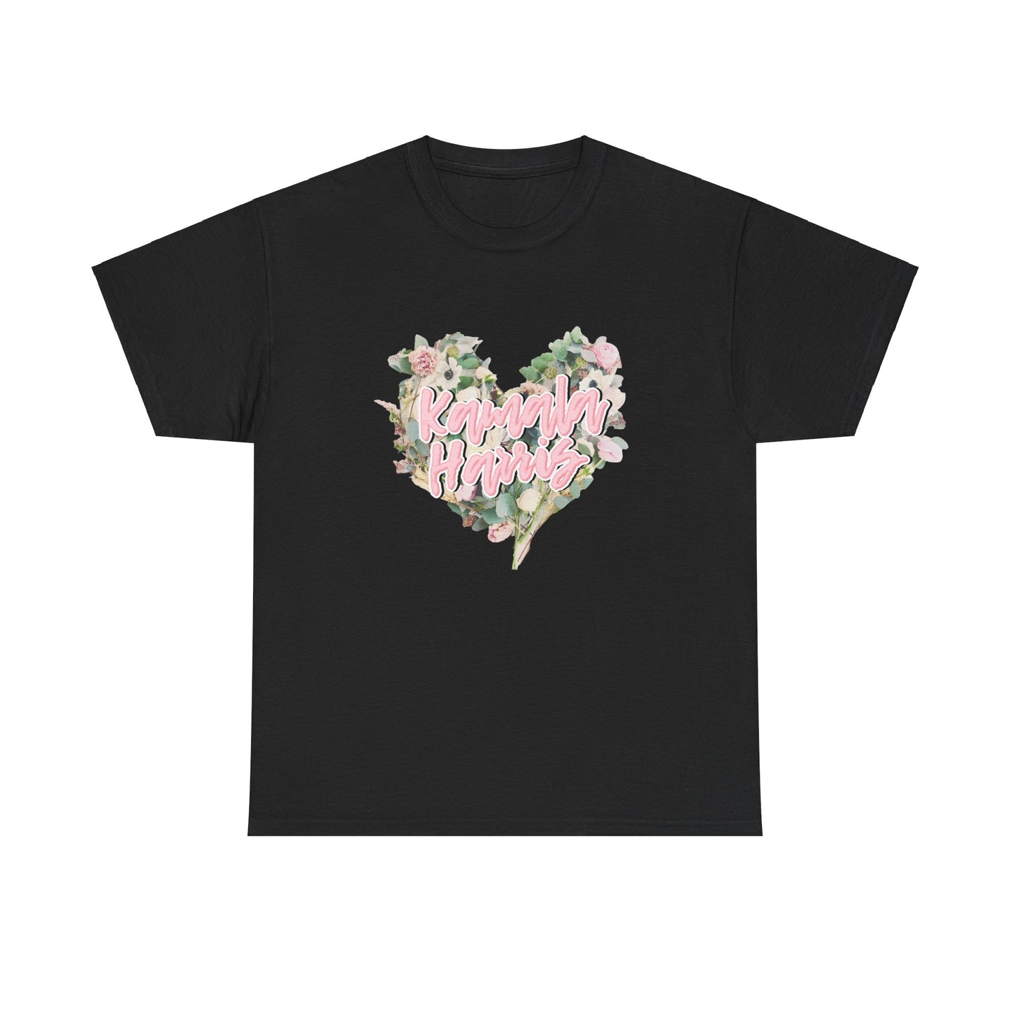 Kamala Harris Heart Flowers Arianators | Unisex Heavy Cotton Tee