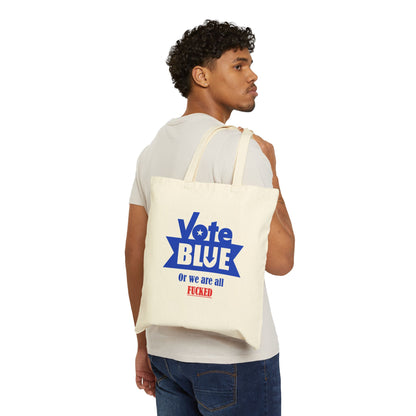 Vote Blue | Cotton Canvas Tote Bag