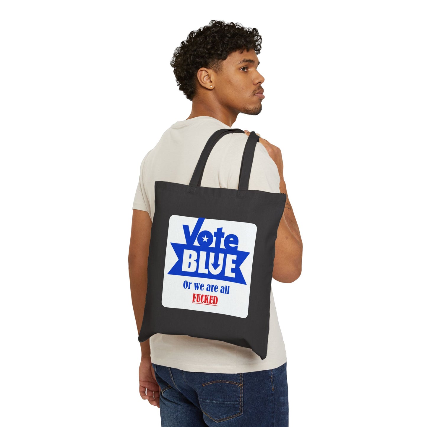 Vote Blue | Cotton Canvas Tote Bag