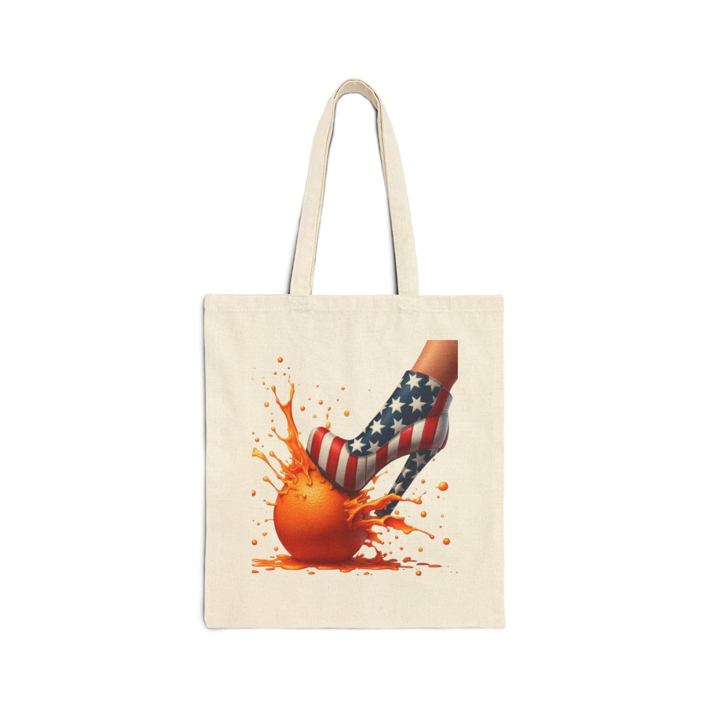 Orange VS Heels 1640 | Cotton Canvas Tote Bag