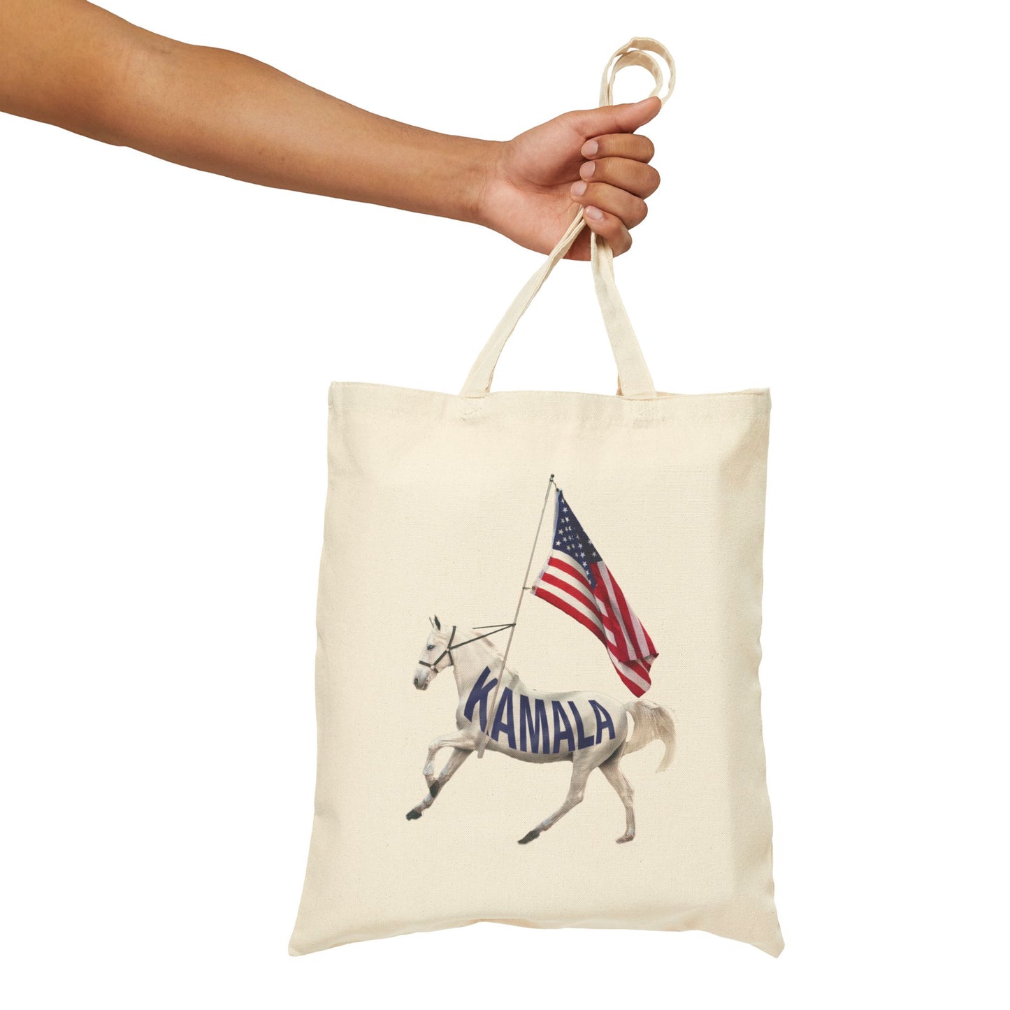 White Horse | Cotton Canvas Tote Bag