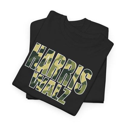 Harris Walz Camo Green | Unisex Heavy Cotton Tee