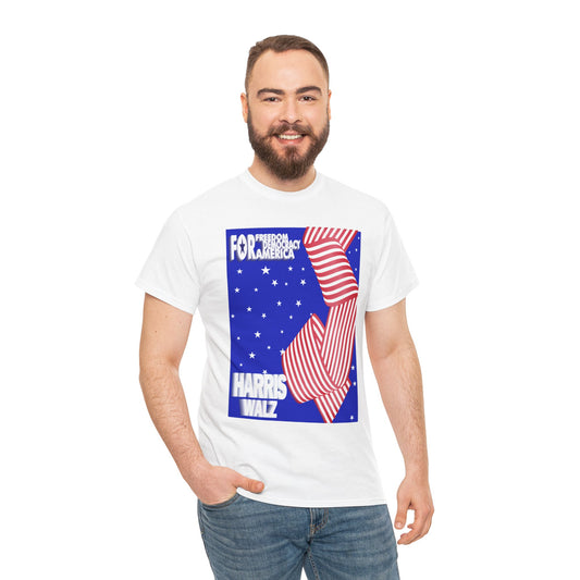 For Democracy Harris Walz | Unisex Heavy Cotton Tee