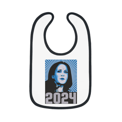 2024 Kamala Harris | Baby Contrast Trim Jersey Bib