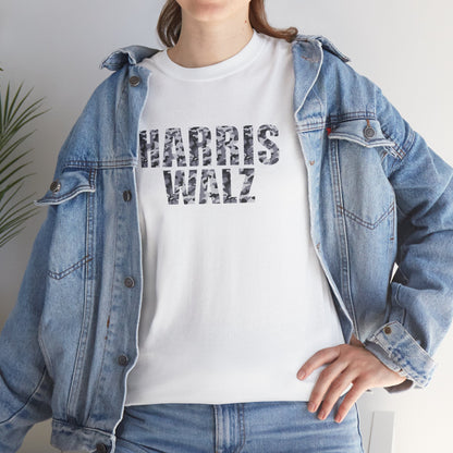 Harris Walz Camo BW | Unisex Heavy Cotton Tee