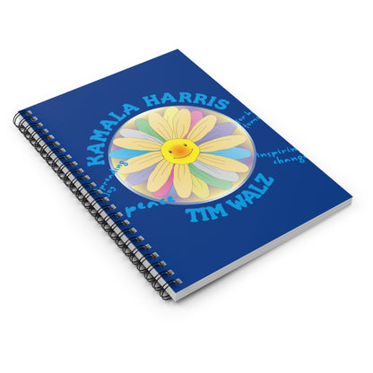 Kamala Harris Tim Walz | Spiral Notebook - Ruled Line