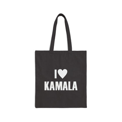 I Love Kamala | Cotton Canvas Tote Bag