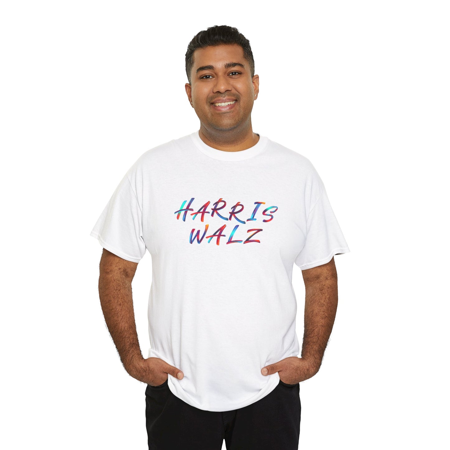 Harris Walz Brush Effect | Unisex Heavy Cotton Tee