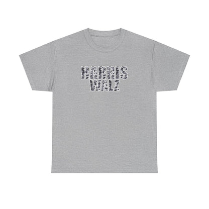 Harris Walz Camo BW | Unisex Heavy Cotton Tee