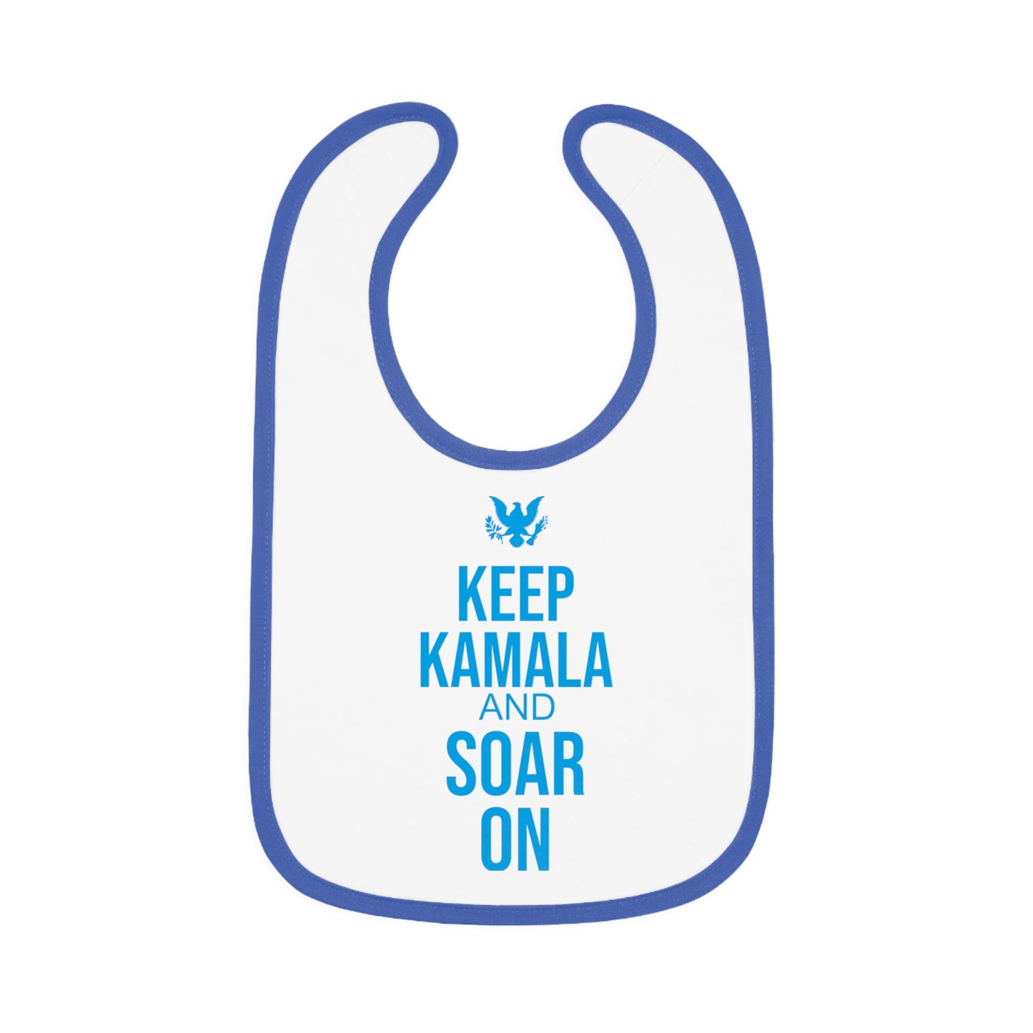 Keep Kamala and Soar On | Baby Contrast Trim Jersey Bib