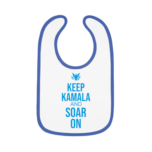 Keep Kamala and Soar On | Baby Contrast Trim Jersey Bib