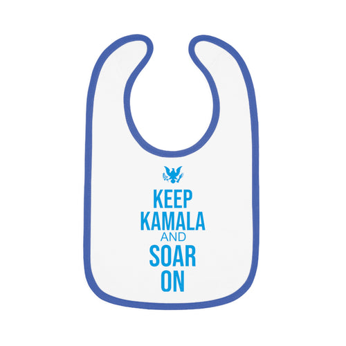 Keep Kamala and Soar On | Baby Contrast Trim Jersey Bib