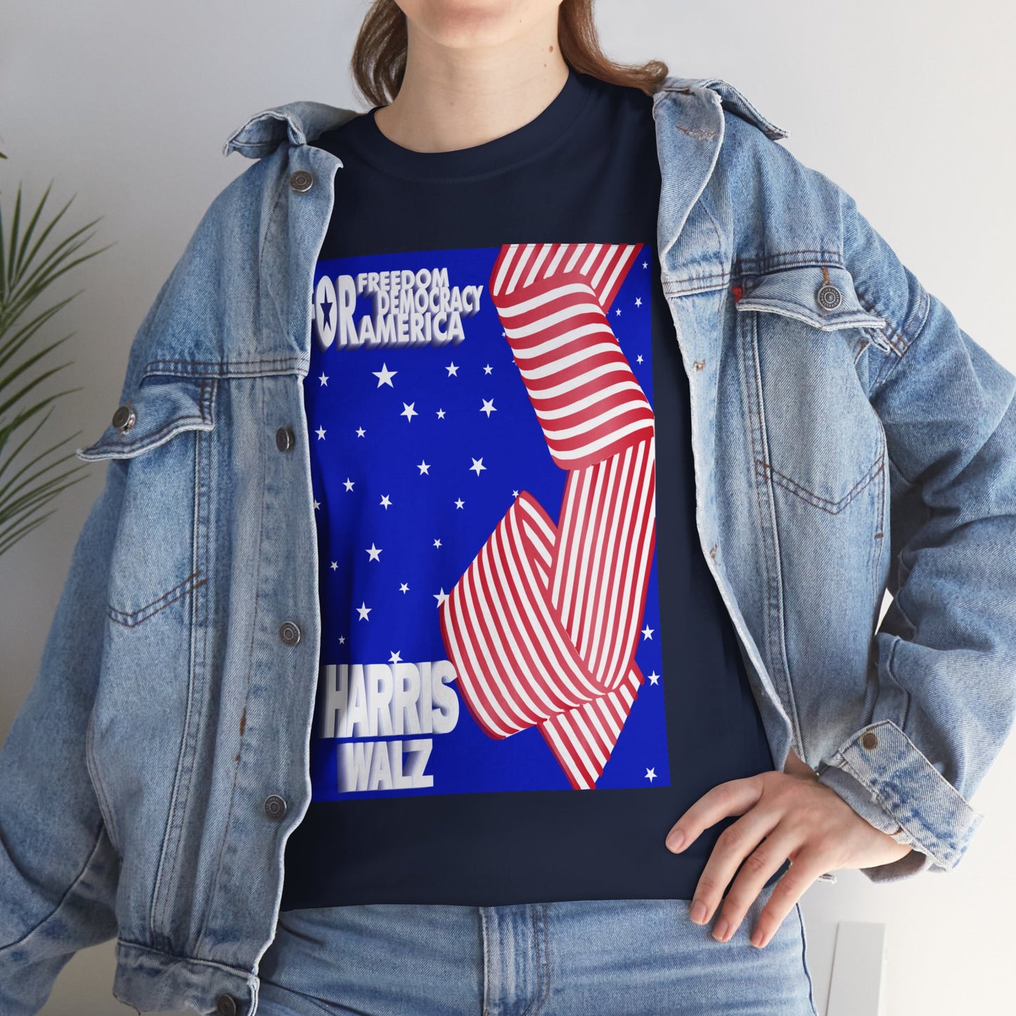 For Democracy Harris Walz | Unisex Heavy Cotton Tee