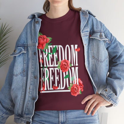 Freedom Red Rose | Unisex Heavy Cotton Tee