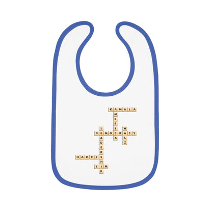 Scribble Harris Walz | Baby Contrast Trim Jersey Bib