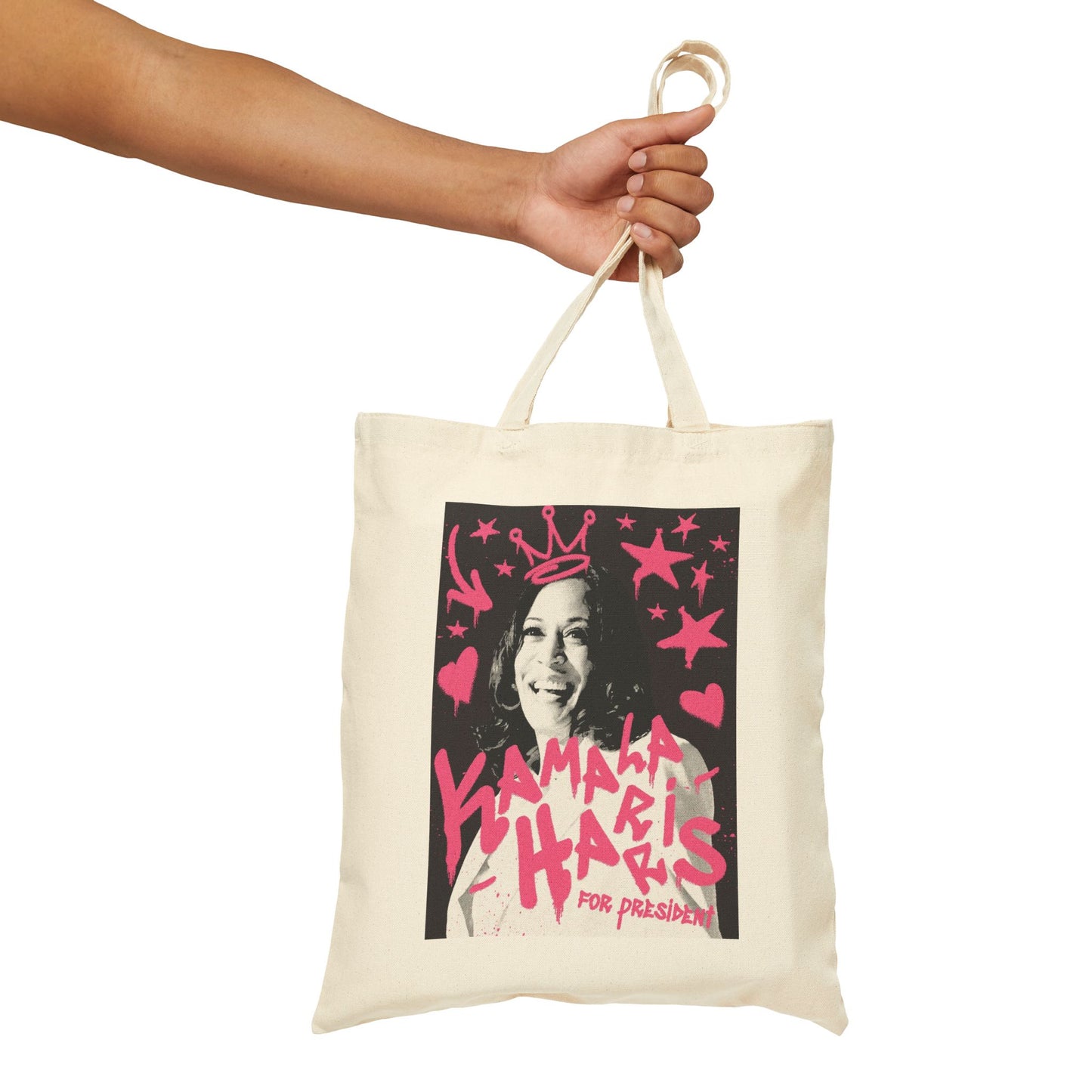 Kamala Crown Graffiti | Cotton Canvas Tote Bag