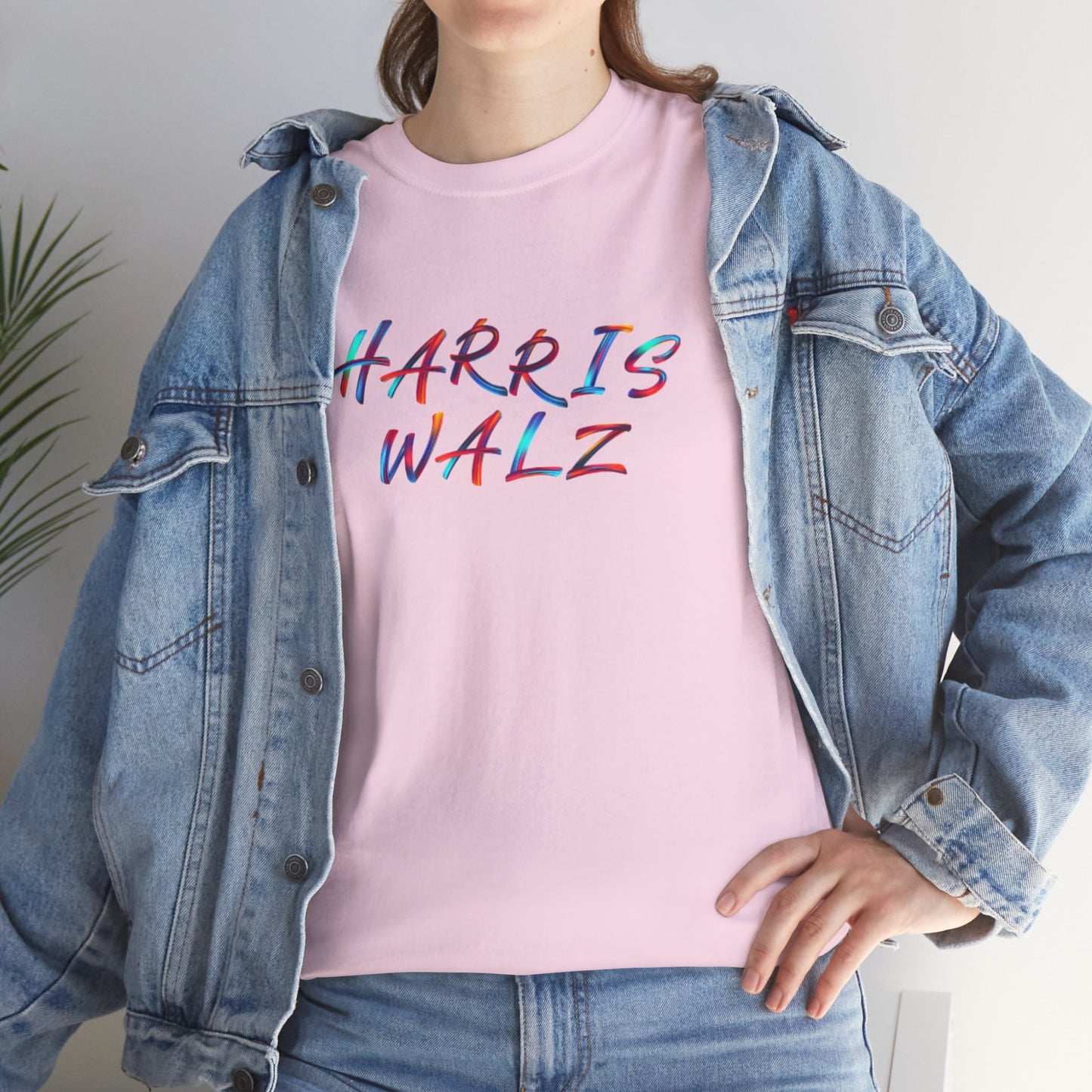 Harris Walz Brush Effect | Unisex Heavy Cotton Tee