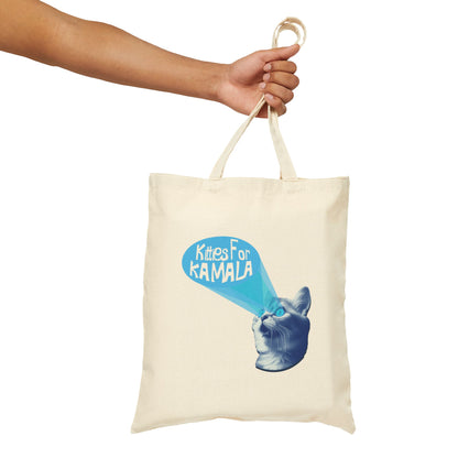 Kitties for kamala | Cotton Canvas Tote Bag