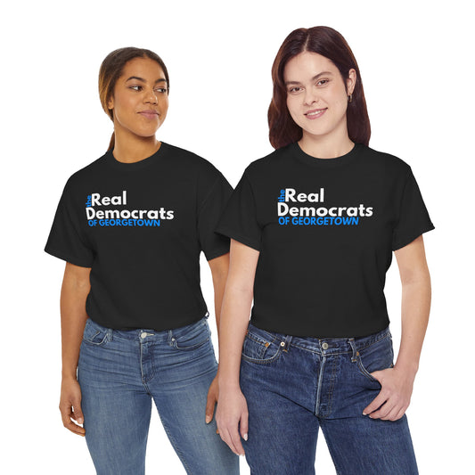 The Real Democrats Of Georgetown | Double Sided Unisex Heavy Cotton Tee