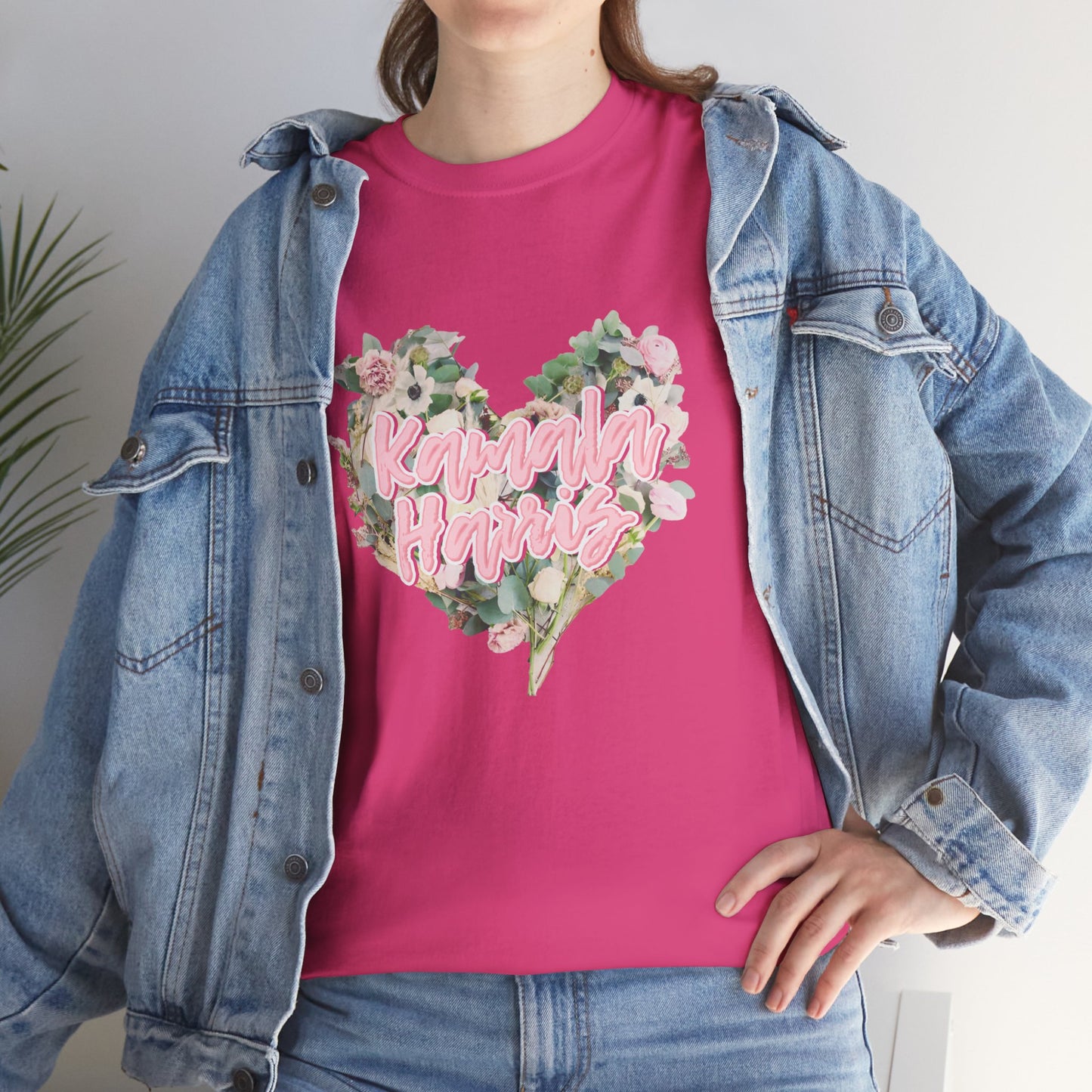 Kamala Harris Heart Flowers Arianators | Unisex Heavy Cotton Tee