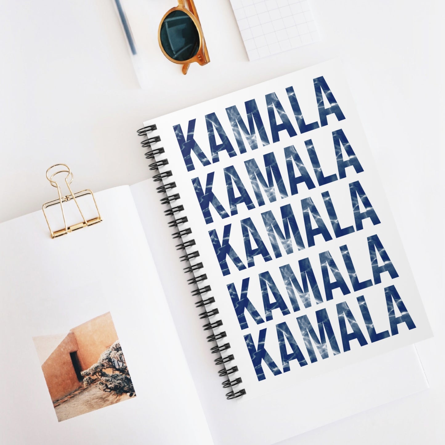 Kamala Water Effect | Spiral Notebook - Ruled Line