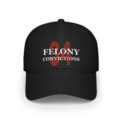 34 Felony Convictions | Low Profile Baseball Cap