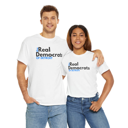 The Real Democrats of Detroit | Double Sided Unisex Heavy Cotton Tee