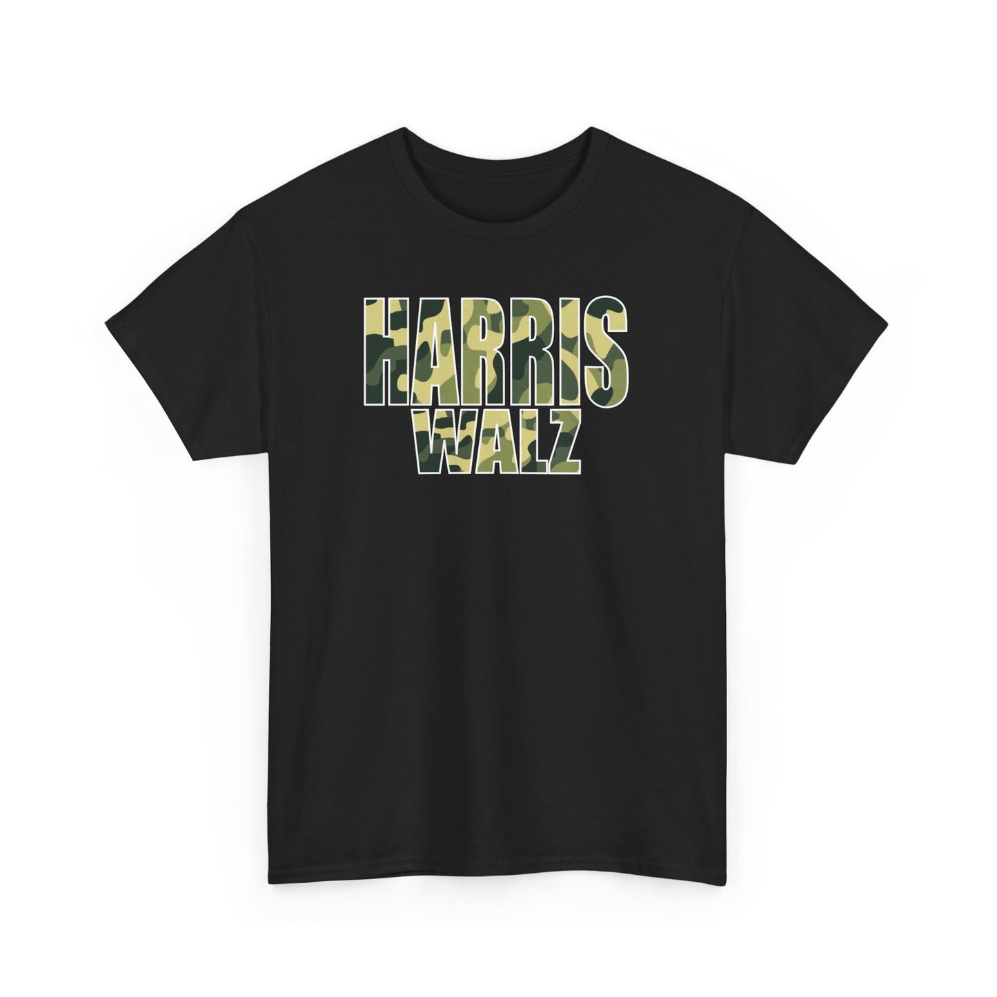 Harris Walz Camo Green | Unisex Heavy Cotton Tee