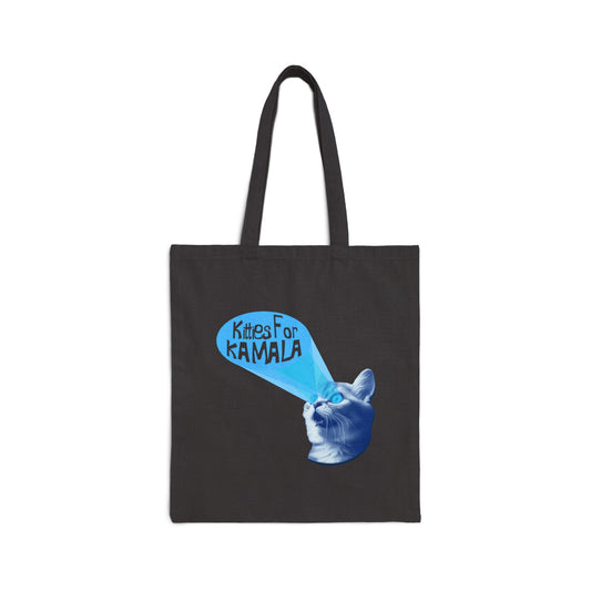 Kitties for kamala | Cotton Canvas Tote Bag