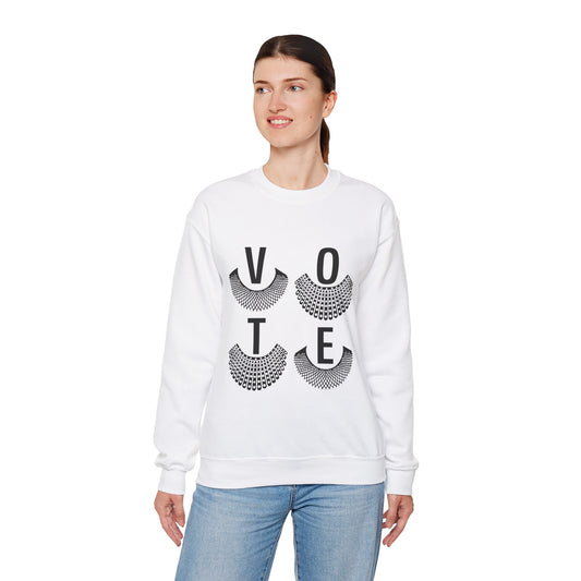 VOTE Ruth Bader Ginsburg Collar | Unisex Heavy Blend™ Crewneck Sweatshirt