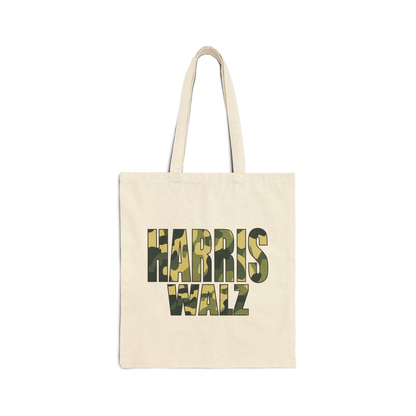 Camo Harris Walz | Cotton Canvas Tote Bag