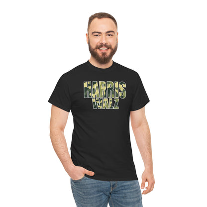 Harris Walz Camo Green | Unisex Heavy Cotton Tee