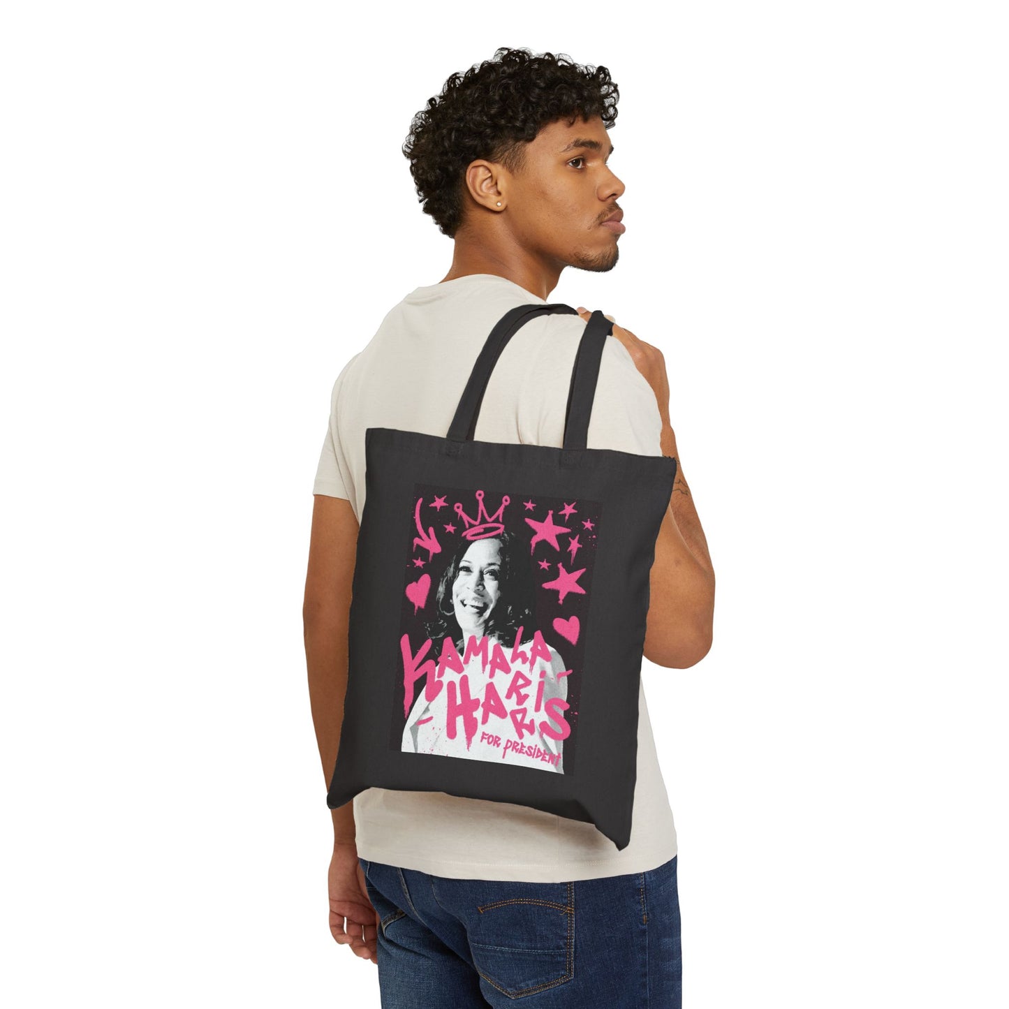 Kamala Crown Graffiti | Cotton Canvas Tote Bag