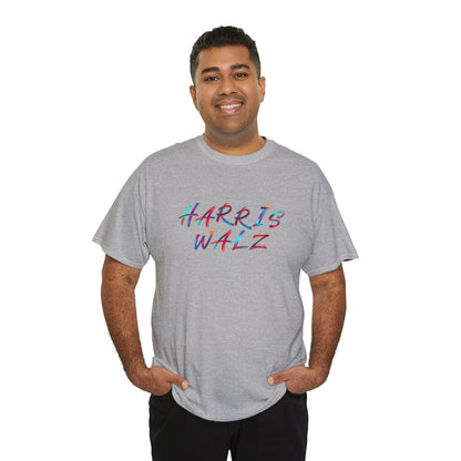 Harris Walz Brush Effect | Unisex Heavy Cotton Tee