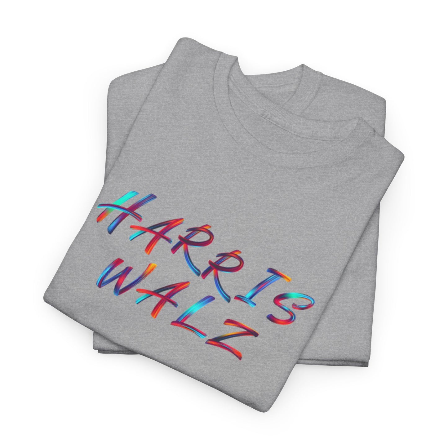 Harris Walz Brush Effect | Unisex Heavy Cotton Tee