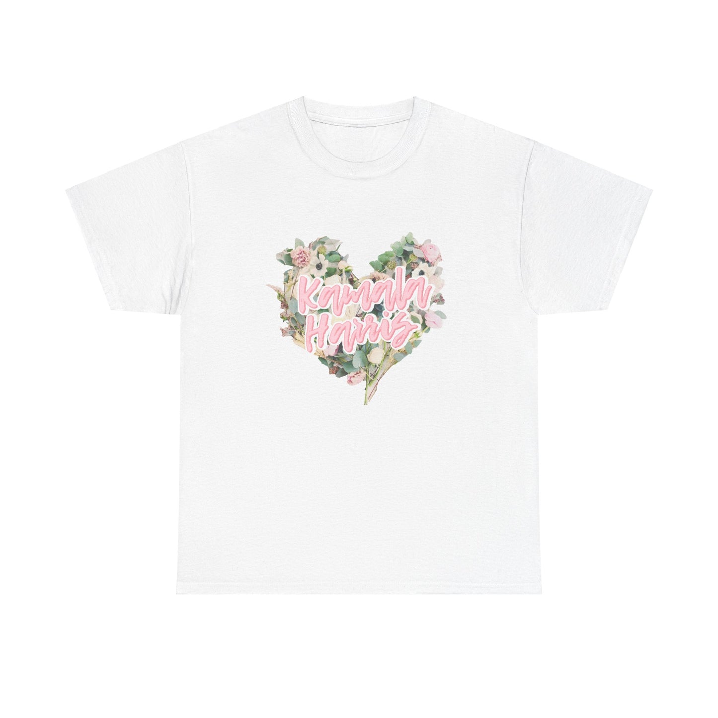 Kamala Harris Heart Flowers Arianators | Unisex Heavy Cotton Tee