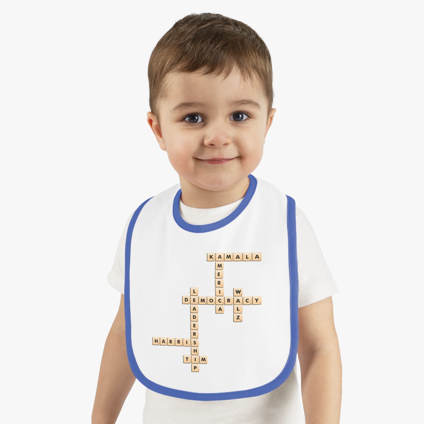 Scribble Harris Walz | Baby Contrast Trim Jersey Bib