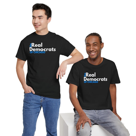 The Real Democrats of Chicago | Double Sided Unisex Heavy Cotton Tee